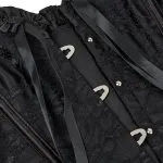 Corset victorien noir jacquard (vue des buscs) Corset victorien noir jacquard (vue des buscs)