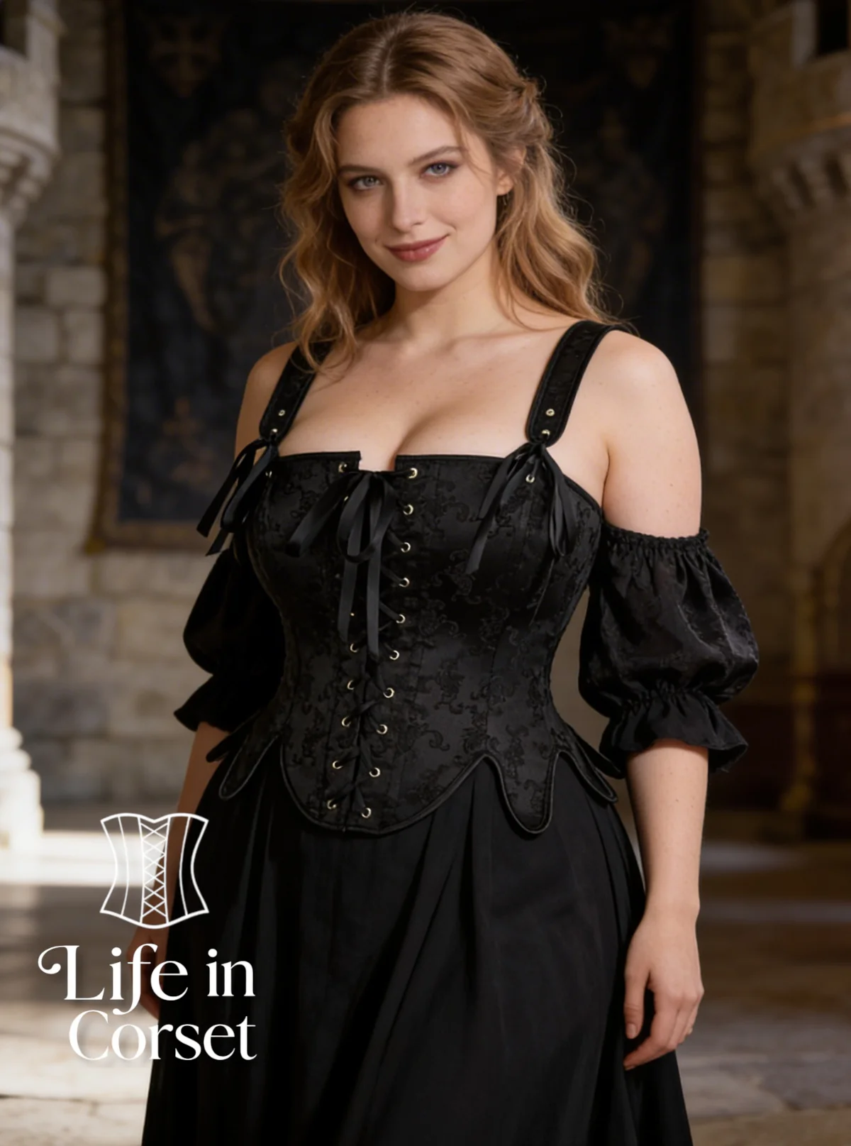 Bustier Corset Médiéval à Bretelles Ginebra