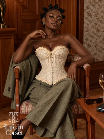Corset bustier jaune or Divine