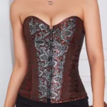 Corset marron et gris à fermeture éclair (2) Corset marron et gris à fermeture éclair (2)