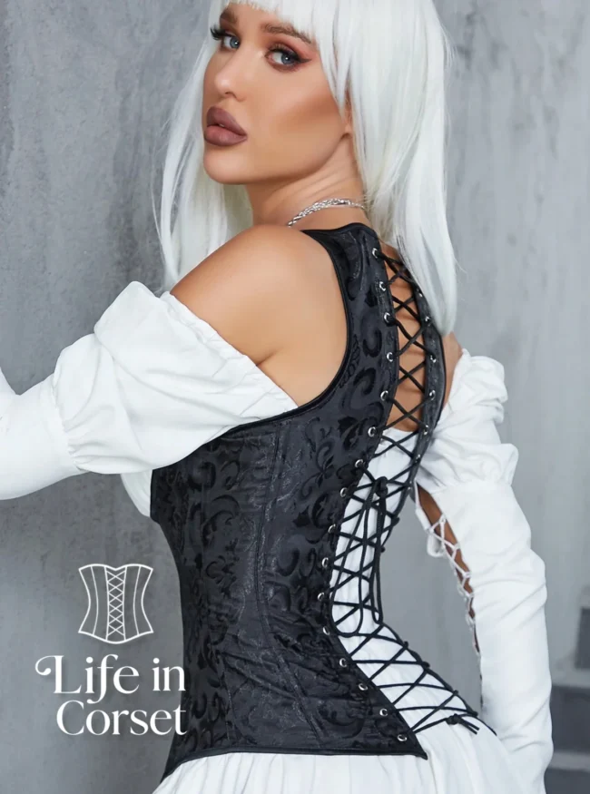Corset serre taille à bretelles Gwendolyn (dos) Corset serre taille à bretelles Gwendolyn (dos)