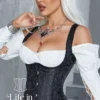 Corset serre taille à bretelles Gwendolyn (profil gauche) Corset serre taille à bretelles Gwendolyn (profil gauche)