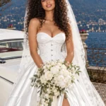 Corset serre taille blanc Évangéline 2 Corset serre taille blanc Évangéline