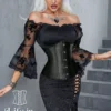 Corset serre taille noir en satin Elvira Corset serre taille noir en satin Elvira