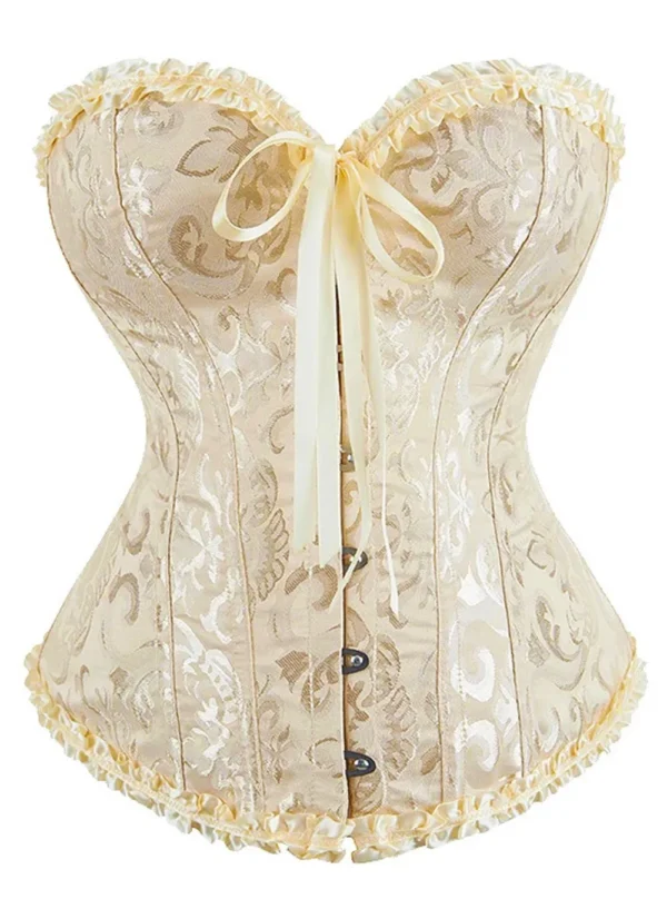 corset bustier jaune or (vue réelle de face) corset bustier jaune or (vue réelle de face)