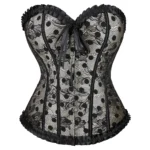 corset gris et dentelle (vue réelle, face) corset gris et dentelle (vue réelle, face)