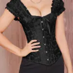 corset noir à bretelles larges corset noir à bretelles larges
