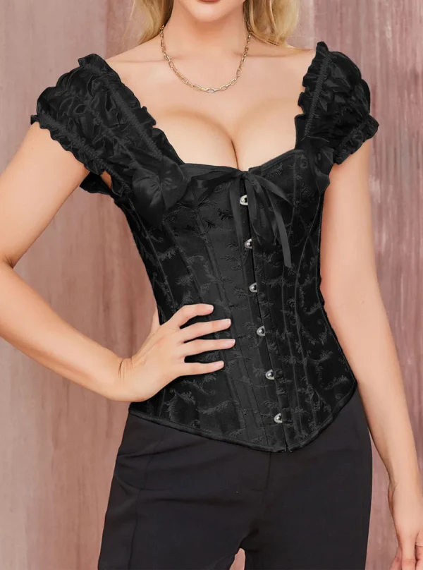 corset noir à bretelles larges corset noir à bretelles larges