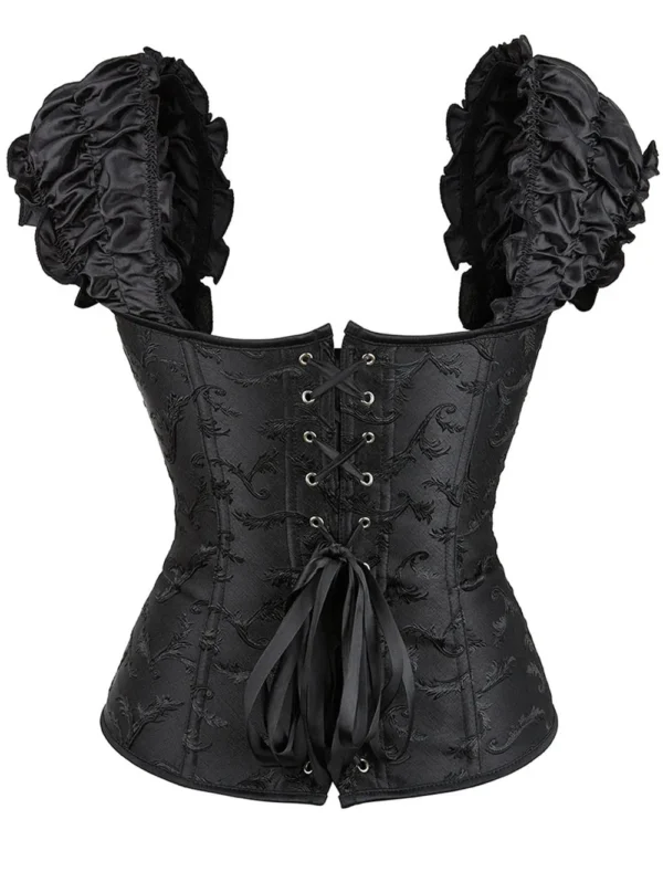 corset noir à bretelles larges (real shot arrière) corset noir à bretelles larges (real shot arrière)