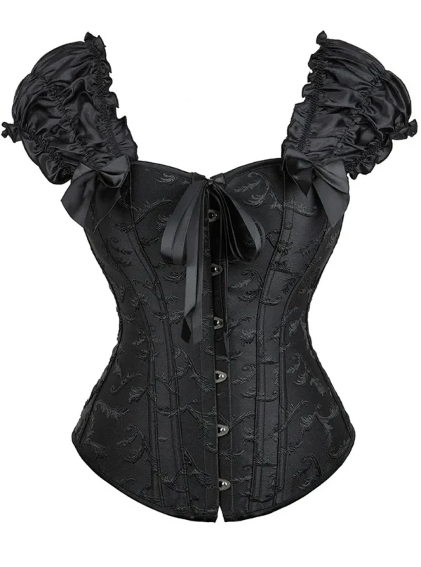 corset noir à bretelles larges (real shot face) corset noir à bretelles larges (real shot face)