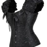 corset noir à bretelles larges (real shot profil) corset noir à bretelles larges (real shot profil)