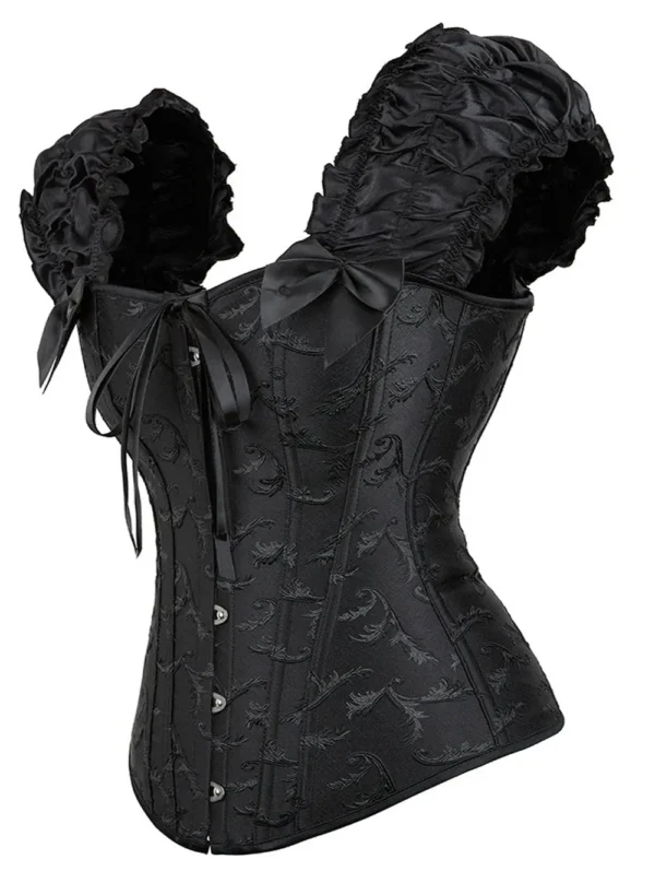 corset noir à bretelles larges (real shot profil) corset noir à bretelles larges (real shot profil)