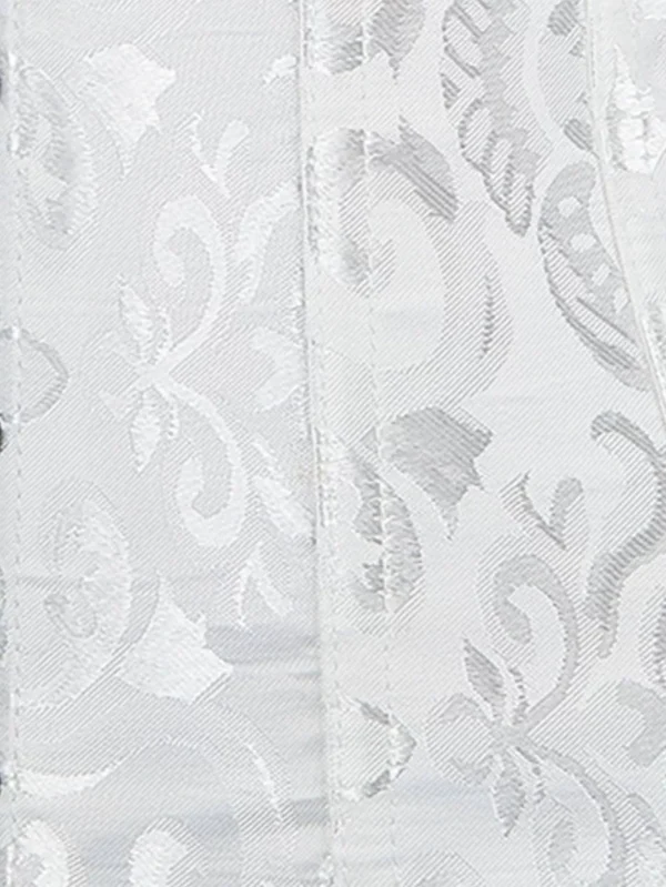 corset serre taille blanc (détail du tissu) corset serre taille blanc (détail du tissu)