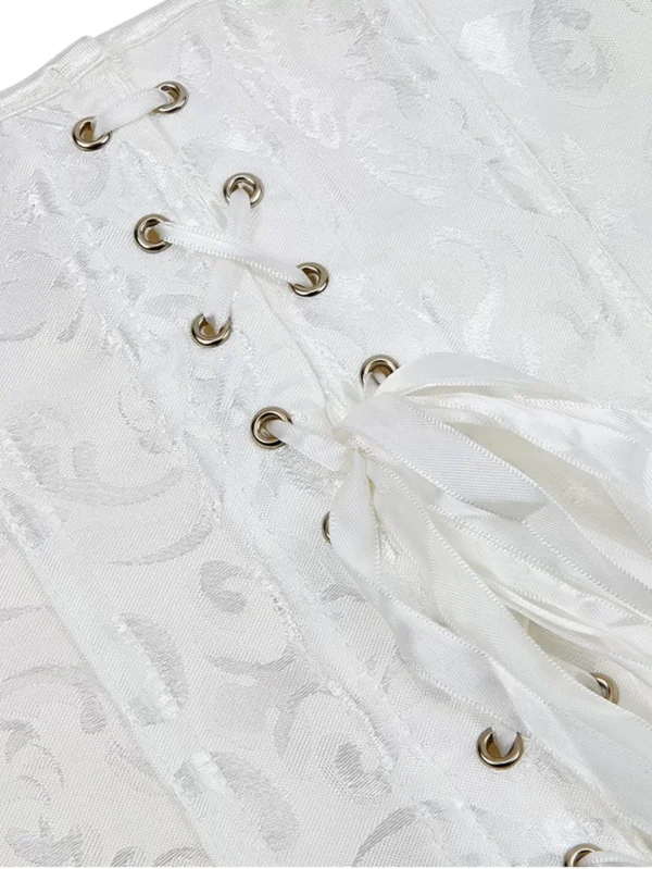 corset serre taille blanc (vue des lacets) corset serre taille blanc (vue des lacets)