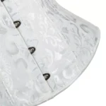 corset serre taille blanc (zoom sur partie inférieure) corset serre taille blanc (zoom sur partie inférieure)