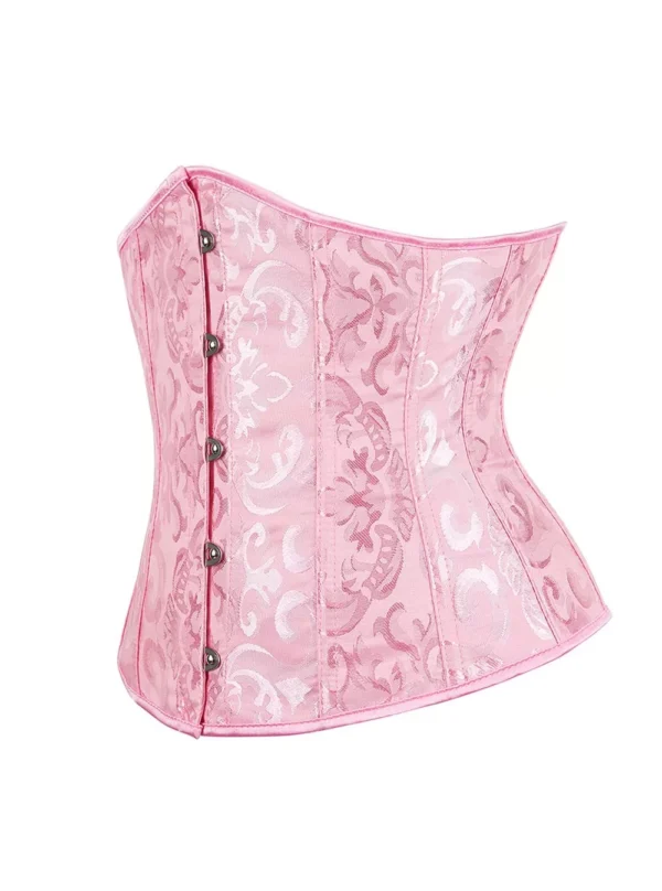 corset serre taille rose (vue réelle, profil) corset serre taille rose (vue réelle, profil)