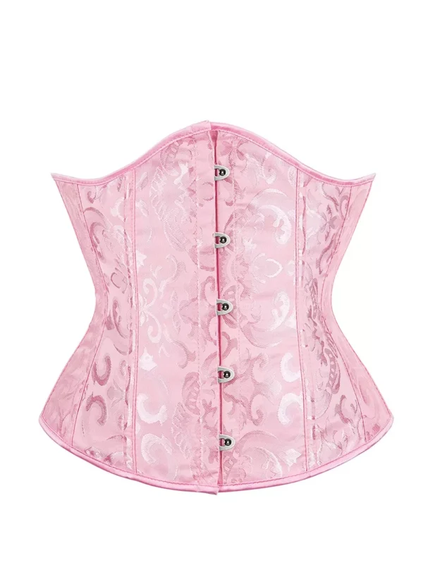 corset serre taille rose (vue réelle) corset serre taille rose (vue réelle)
