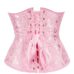 corset serre taille rose (vue réelle, dos) corset serre taille rose (vue réelle, dos)
