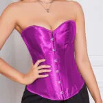 corset violet en satin