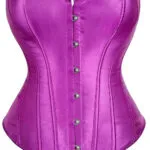corset violet en satin (real shot)