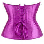 corset violet en satin (real shot vue de dos)