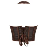Bustier dos nu et bretelles marron Luna (vue réelle, dos) Bustier dos nu et bretelles marron Luna (vue réelle, dos)