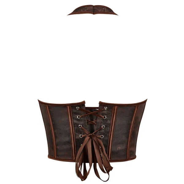 Bustier dos nu et bretelles marron Luna (vue réelle, dos) Bustier dos nu et bretelles marron Luna (vue réelle, dos)