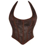 Bustier dos nu et bretelles marron Luna (vue réelle, face) Bustier dos nu et bretelles marron Luna (vue réelle, face)