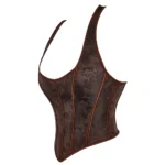 Bustier dos nu et bretelles marron Luna (vue réelle, profil) Bustier dos nu et bretelles marron Luna (vue réelle, profil)