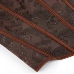 Bustier dos nu et bretelles marron Luna (vue réelle, zoom tissu) Bustier dos nu et bretelles marron Luna (vue réelle, zoom tissu)
