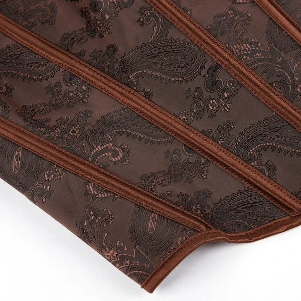 Bustier dos nu et bretelles marron Luna (vue réelle, zoom tissu) Bustier dos nu et bretelles marron Luna (vue réelle, zoom tissu)