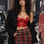 Bustier rouge cuir crop top Carmine 3 Bustier rouge cuir crop top Carmine