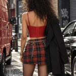 Bustier rouge cuir crop top Carmine 4 Bustier rouge cuir crop top Carmine