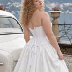 Corset à fermeture éclair blanc Nina (vue de dos) Corset à fermeture éclair blanc Nina