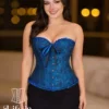 Corset bleu victorien Nova (face) Corset bleu victorien Nova (face)