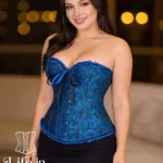 Corset bleu victorien Nova (profil) Corset bleu victorien Nova (profil)