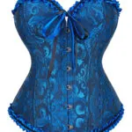 Corset bleu victorien Nova (vue réelle) Corset bleu victorien Nova (vue réelle)