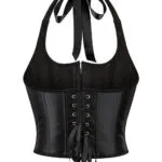 bustier en satin noir élégant Yara (vue réelle, dos) bustier en satin noir élégant Yara (vue réelle, dos)