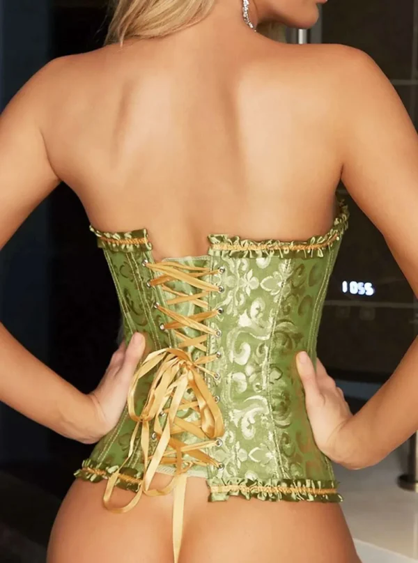 corset bustier vert Mila (arrière) corset bustier vert Mila (arrière)
