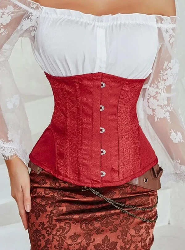 Serre taille corset look rétro rouge Orane Serre taille corset look rétro rouge Orane