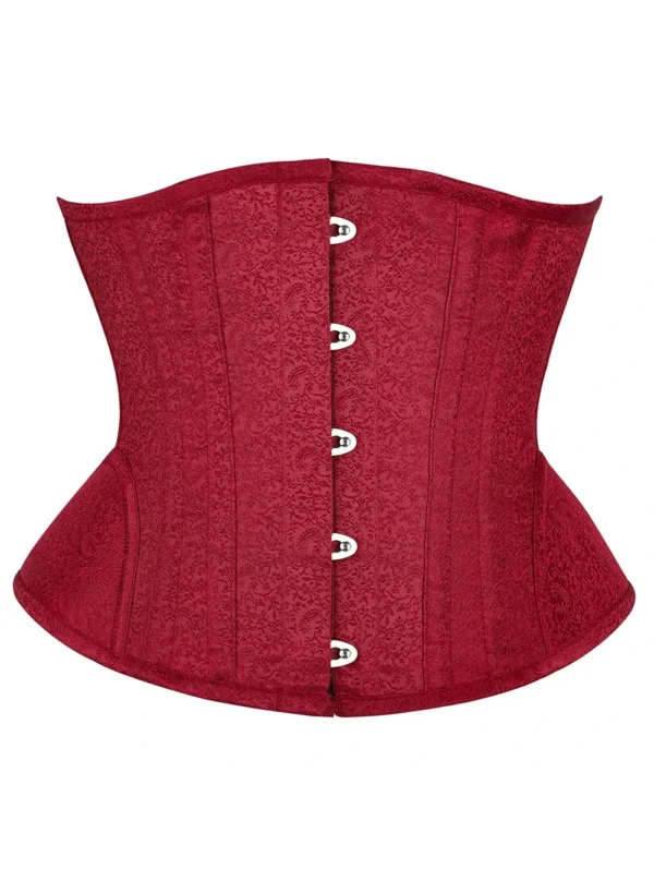 Serre taille corset look rétro rouge Orane (vue réelle de face) Serre taille corset look rétro rouge Orane (vue réelle de face)