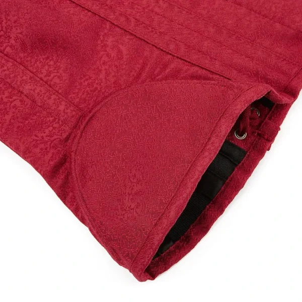 Serre taille corset look rétro rouge Orane (zoom hanches) Serre taille corset look rétro rouge Orane (zoom hanches)