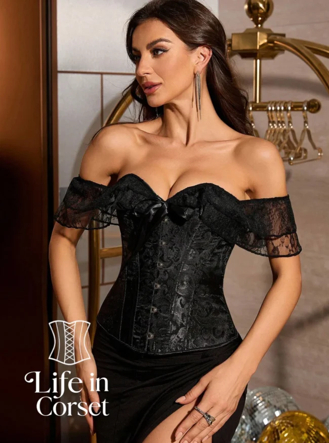 Corset de soirée élégant avec dentelle Amphora (face) Corset de soirée élégant avec dentelle Amphora (face)