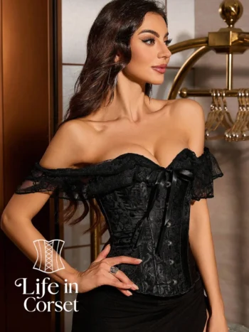 Corset de soirée élégant avec dentelle Amphora (profil)