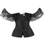 Corset de soirée élégant avec dentelle (vue réelle, dos) Corset de soirée élégant avec dentelle (vue réelle, dos)