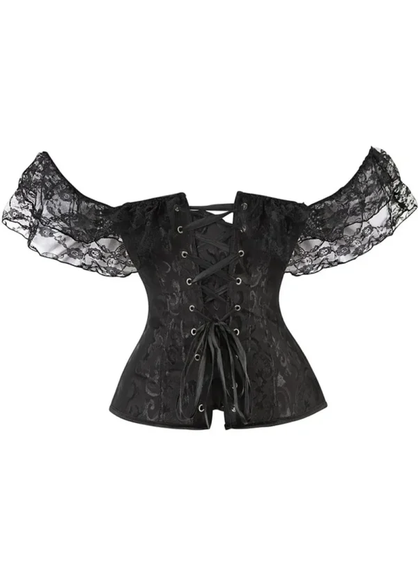 Corset de soirée élégant avec dentelle (vue réelle, dos) Corset de soirée élégant avec dentelle (vue réelle, dos)