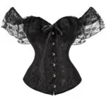 Corset de soirée élégant avec dentelle (vue réelle, face) Corset de soirée élégant avec dentelle (vue réelle, face)