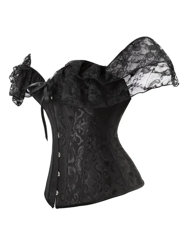 Corset de soirée élégant avec dentelle (vue réelle, profil) Corset de soirée élégant avec dentelle (vue réelle, profil)