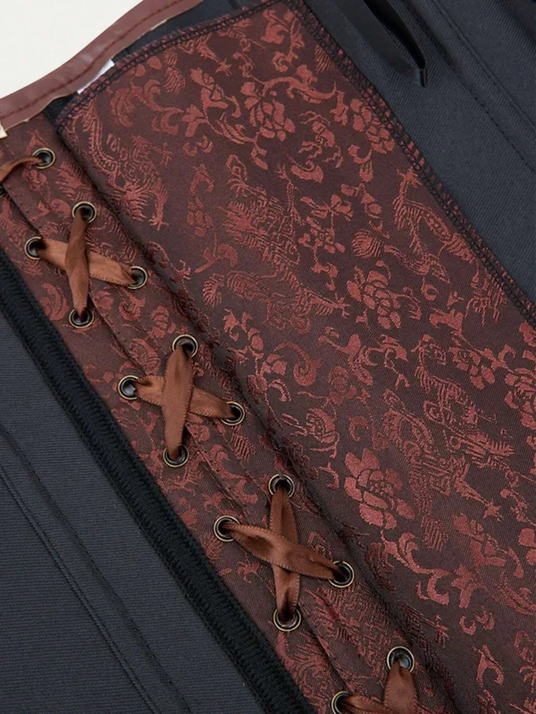 Corset gothique chic marron Hazel (laçage interne) Corset gothique chic marron Hazel (laçage interne)