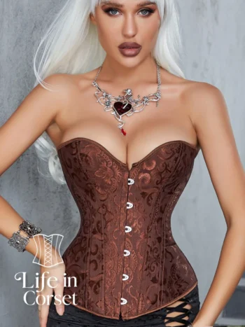 Corset marron classique Brunella